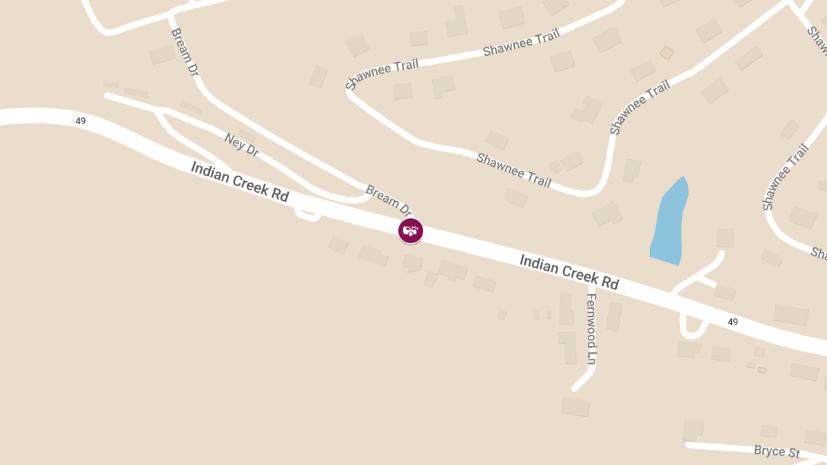 Accident with Injuries at Bream Dr & Indian Creek Rd