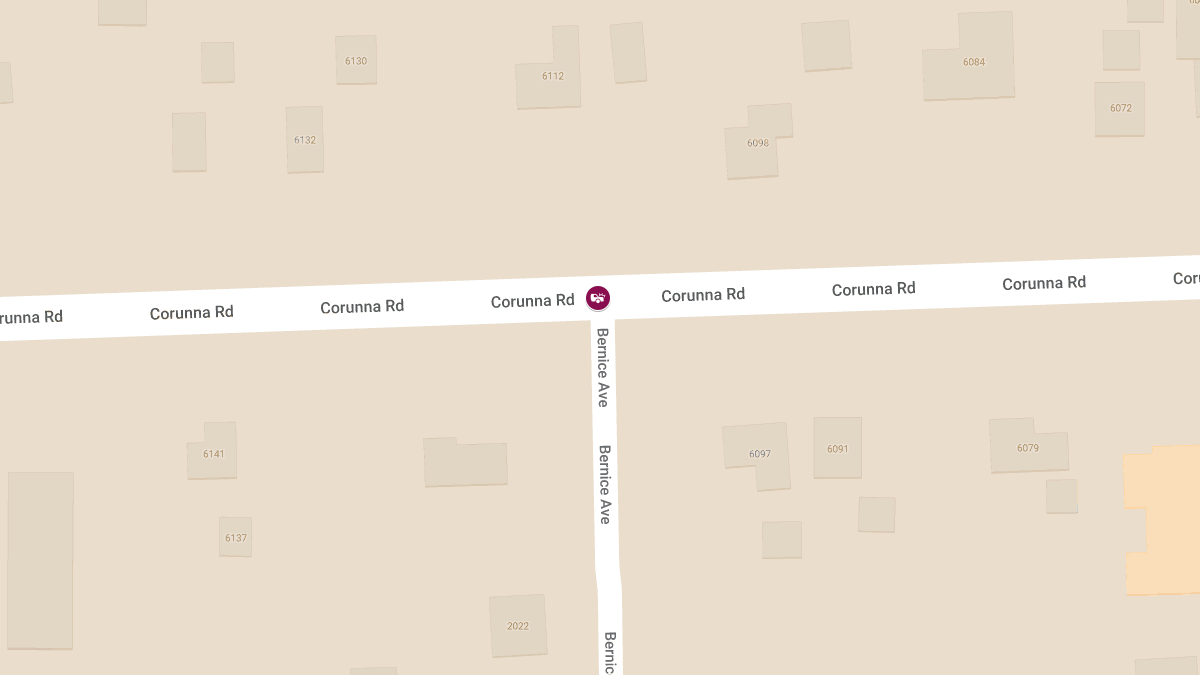 Accident with Injuries at Corunna Rd and Bernice Ave