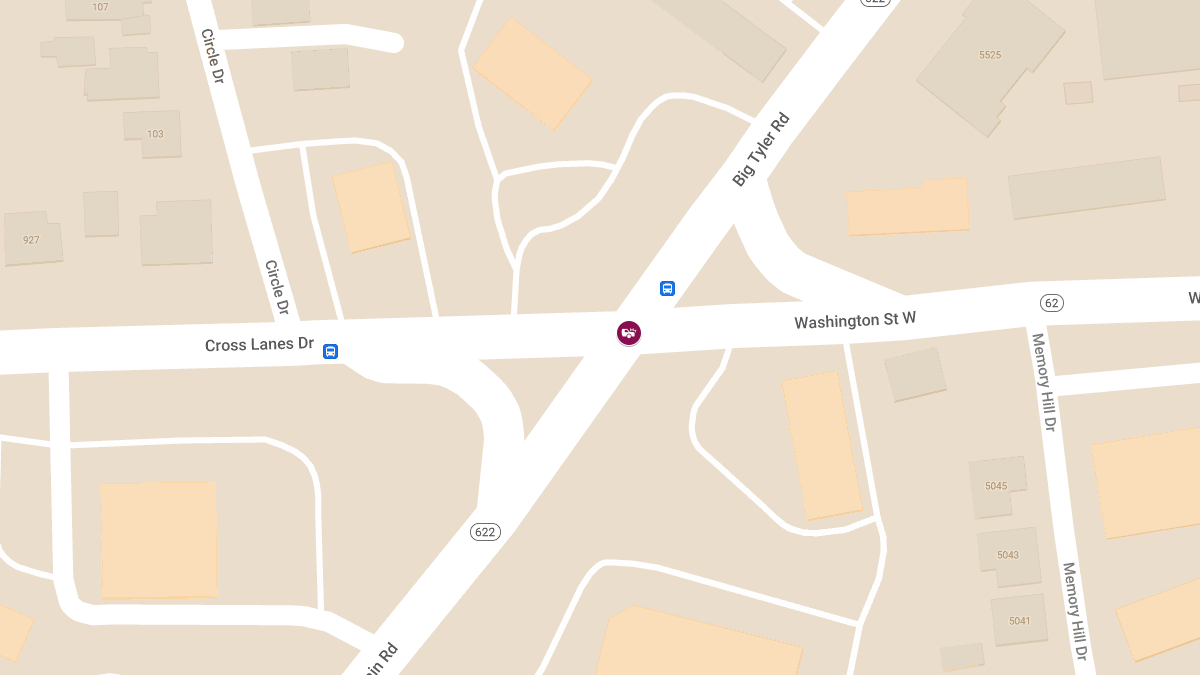 Accident with Injuries at Cross Lanes Exit WB & Goff Mountain Rd