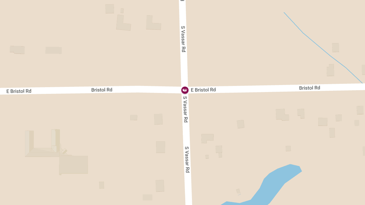 Accident with Injuries at E Bristol Rd & S Vassar Rd