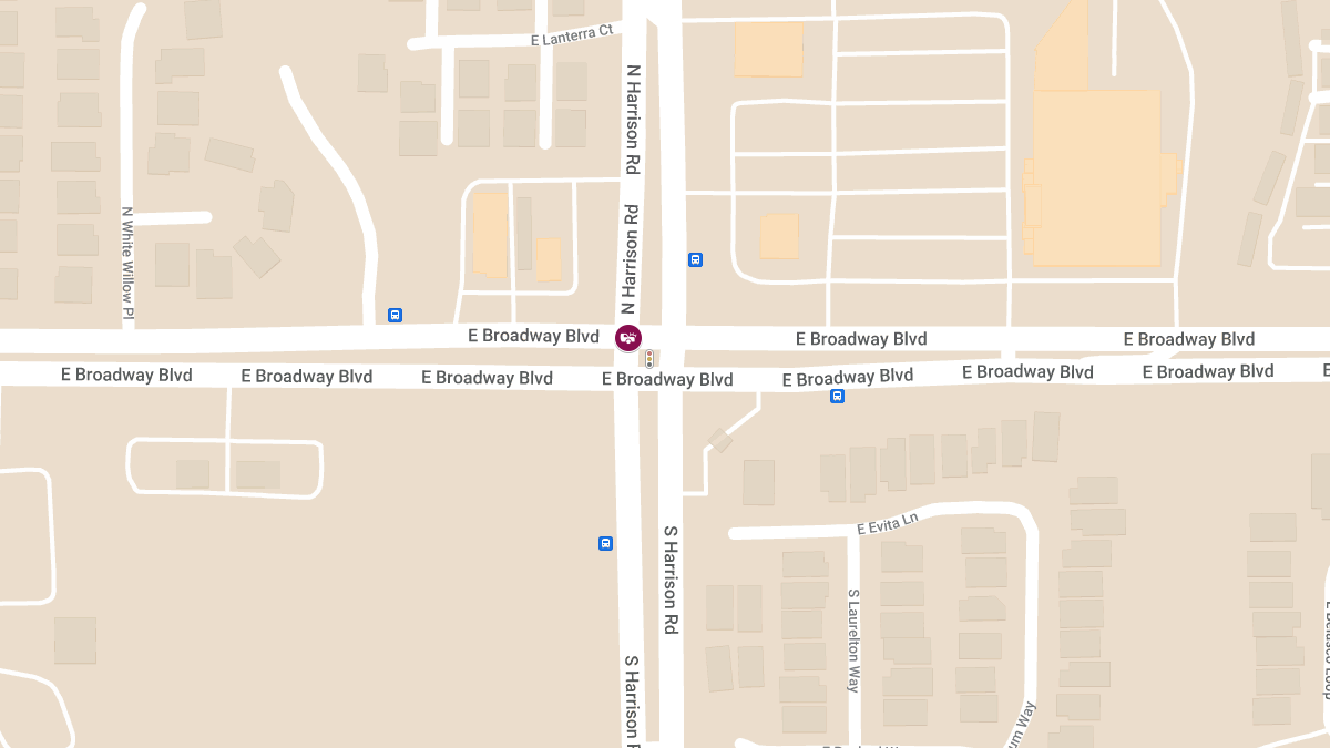 Accident with Injuries at E Broadway Blvd and N Harrison Rd