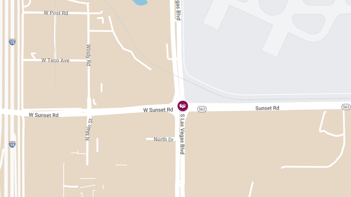 Accident with Injuries at E Sunset Rd & S Las Vegas Blvd