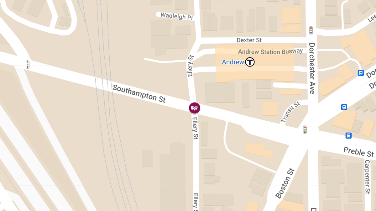 Accident with Injuries at Ellery St & Southampton St