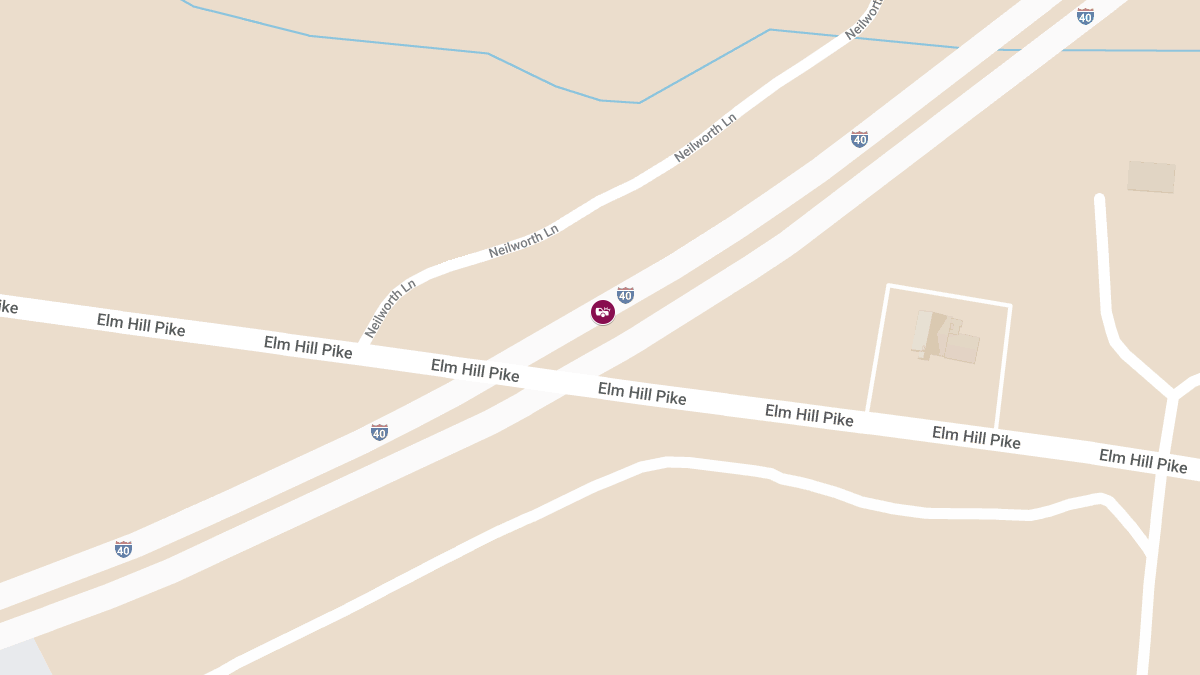 Accident with Injuries at Exit 216B I-40 E Near Donelson Pike & Air Freight Blvd