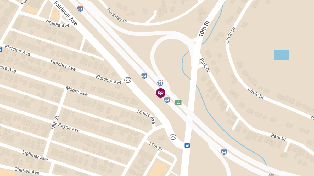 Accident with Injuries at I-64 East and Dunbar Exit