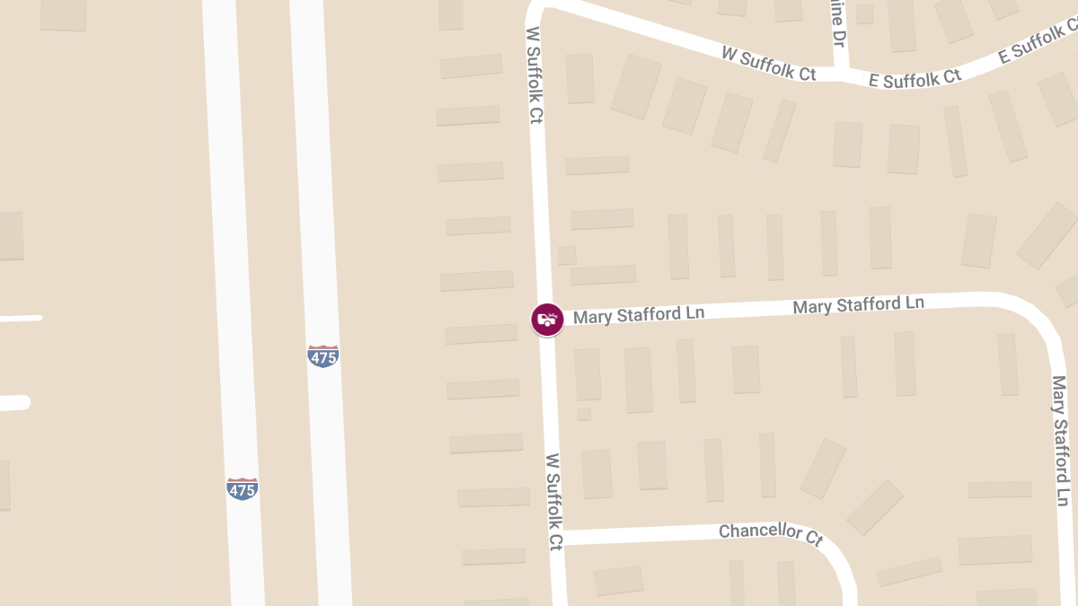 Accident with Injuries at Mary Stafford Ln & W Suffolk Ct