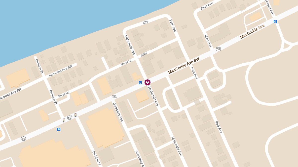 Accident with Injuries at McDonald Ave & MacCorkle Ave SW