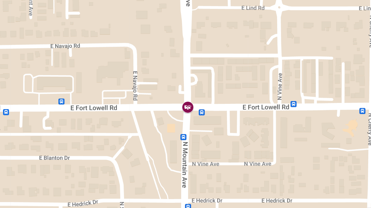 Accident with Injuries at Mountain Ave & Fort Lowell Rd