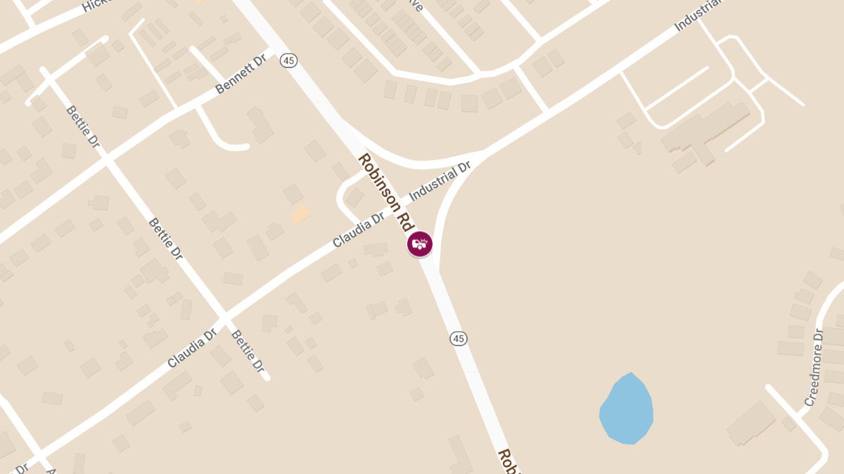 Accident with Injuries at Robinson Rd & Claudia Dr