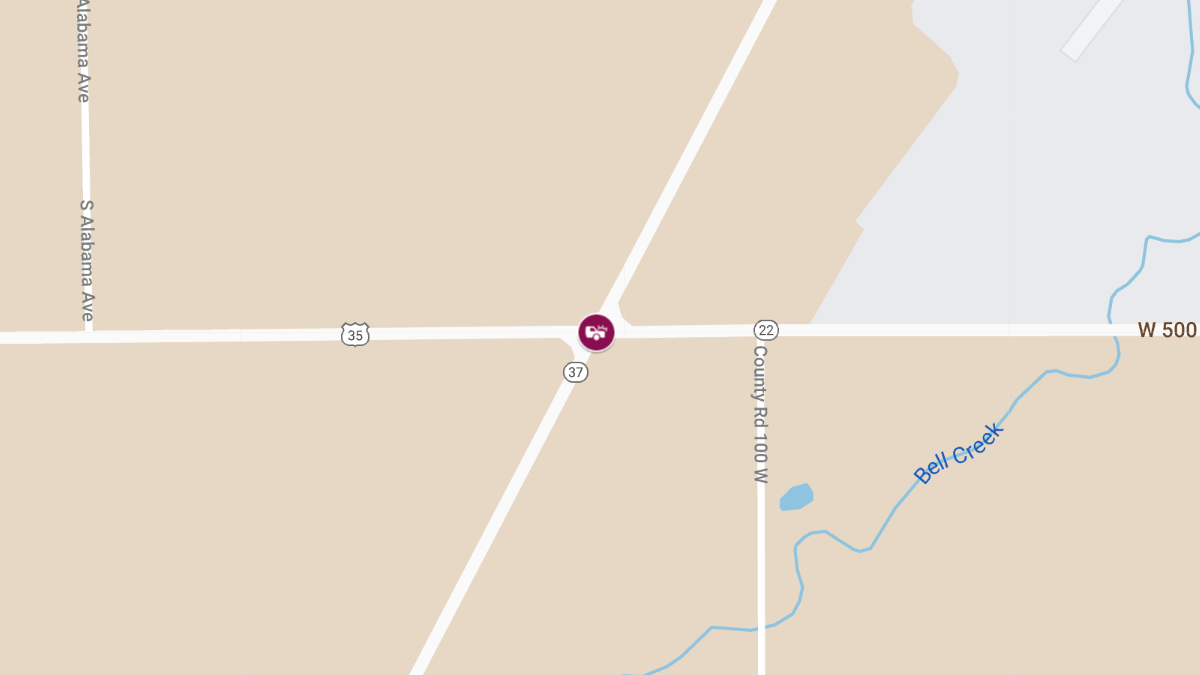 Accident with Injuries at St Rd 37 and St Rd 22