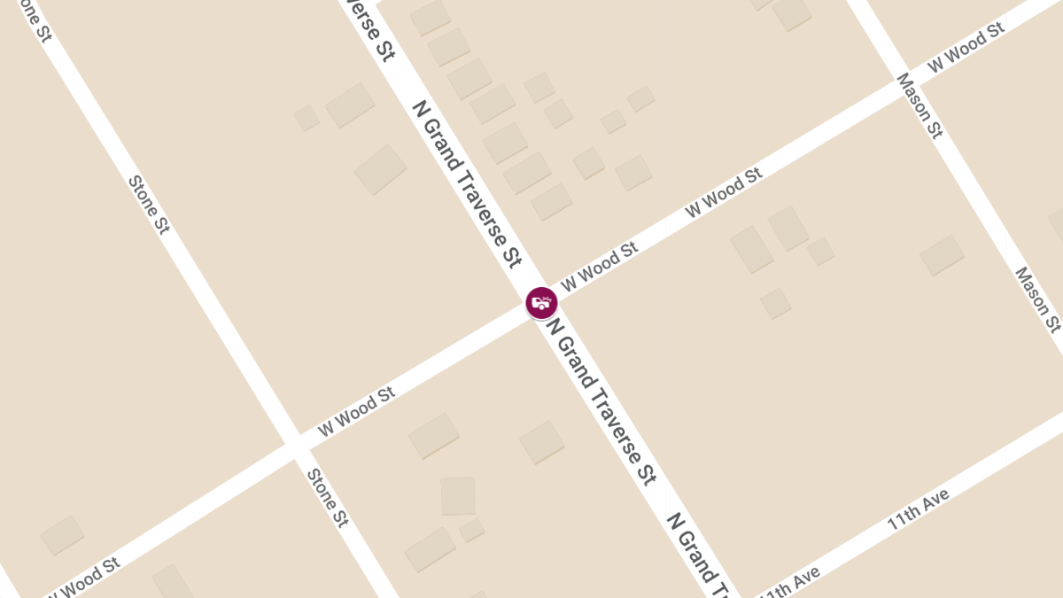 Accident with Injuries at W Wood St & N Grand Traverse St