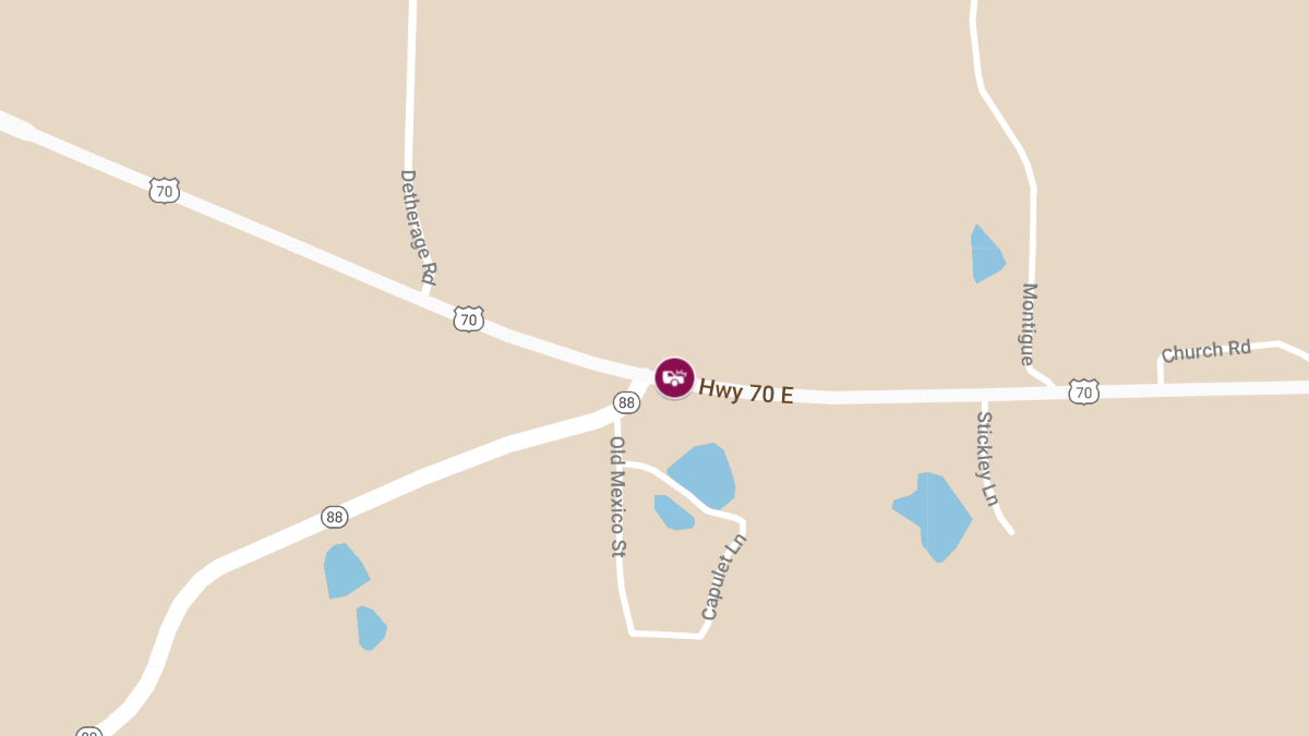 Accident with Injuries on EB U.S. Highway 70 near State Highway 88