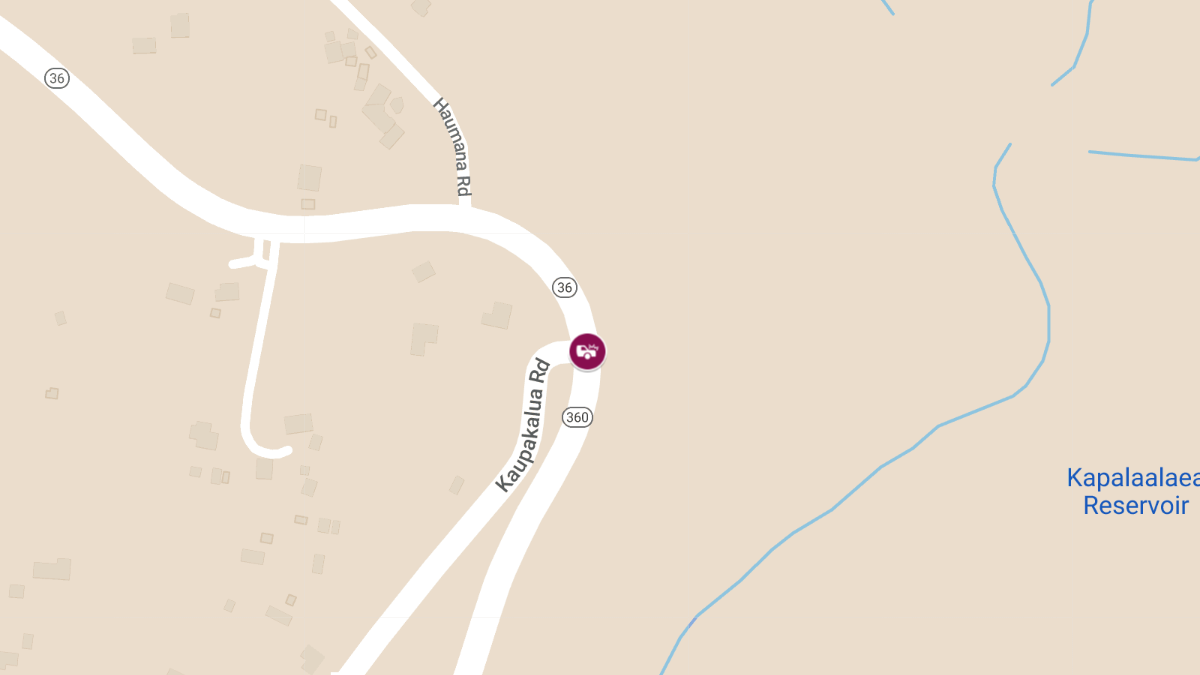 Accident with Injuries on Hana Hwy & Kaupakalua Rd