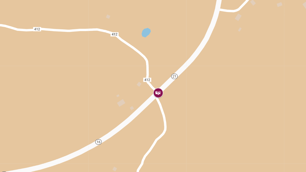 Accident with Injuries on Hwy 412 EB Near State Highway 21