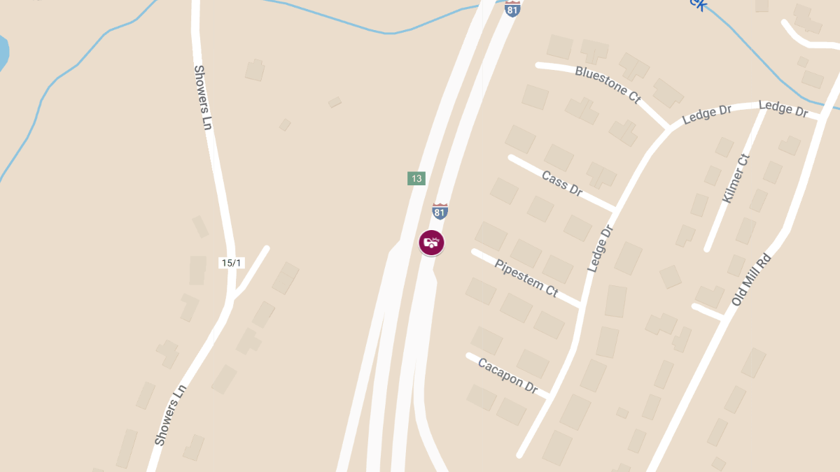 Accident with Injuries on I-81 NB at 7th North St Exit 25