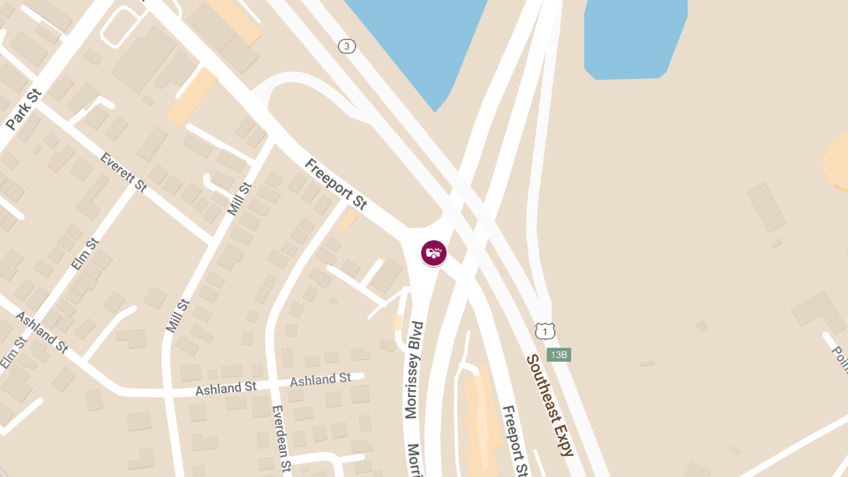 Accident with Injuries on I-93 S at Morrissey Blvd