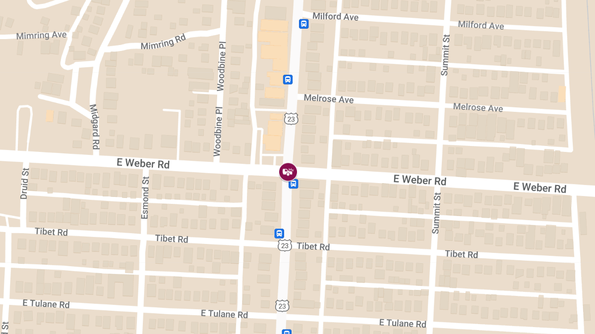 Accident with Injuries on Indianola Ave Between Hudson St & Weber Rd