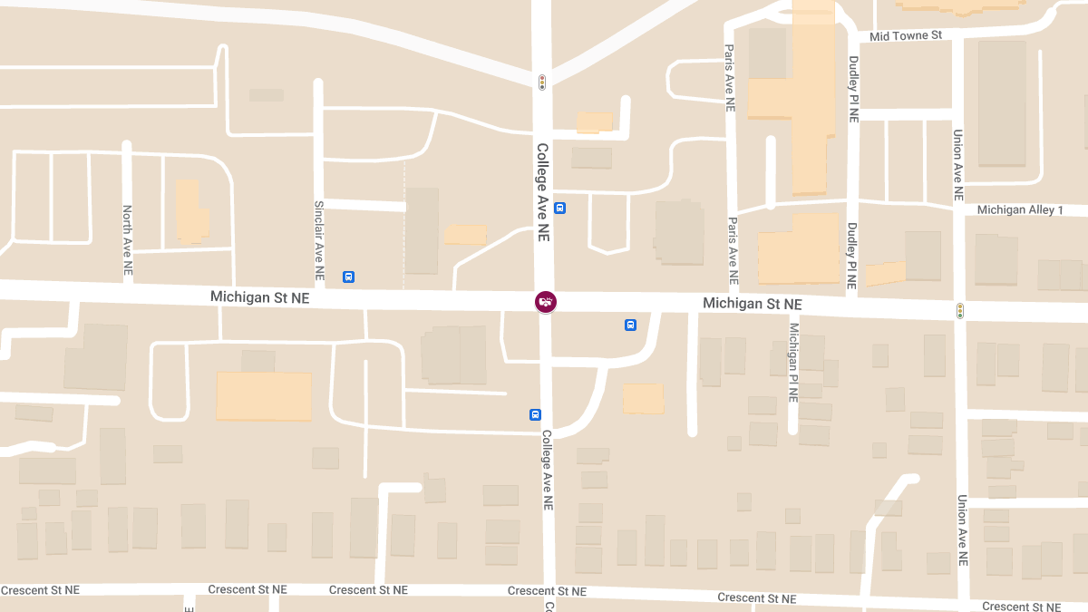 Accident with Injuries on Michigan St at College Ave NE