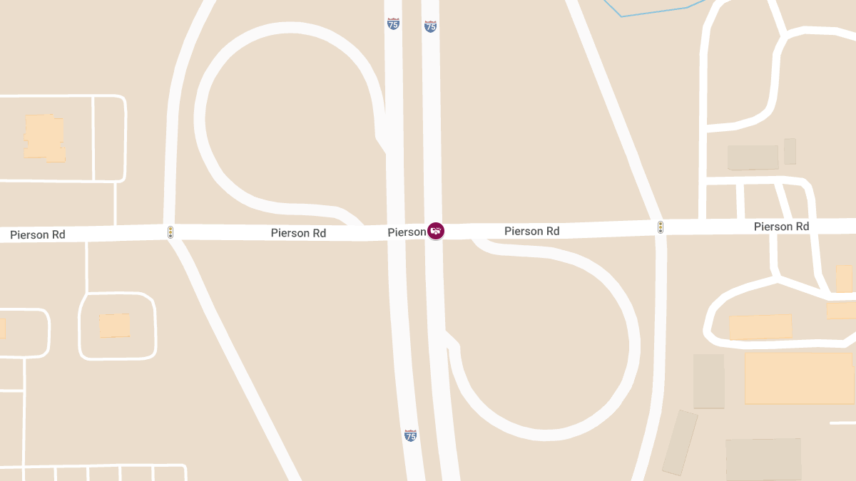 Accident with Injuries on NB I-75 at W Pierson Rd