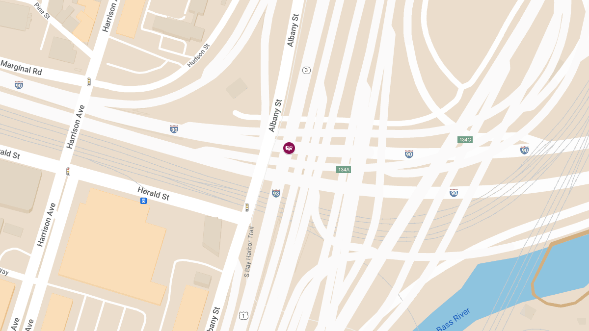 Accident with Injuries on Ramp at I-90 W & I-93 S in Chinatown