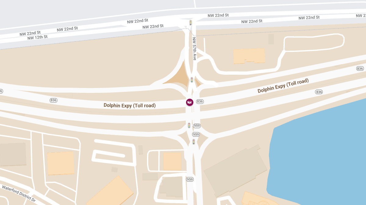 Accident with Injuries on SR-836 EB at NW 57th Ave