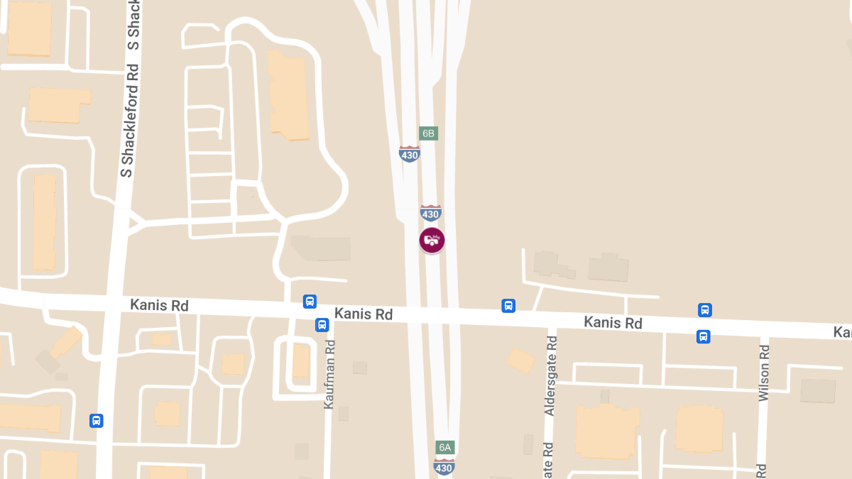 Accident with Injury Reported on SB I-430 near Mile Marker 10.4