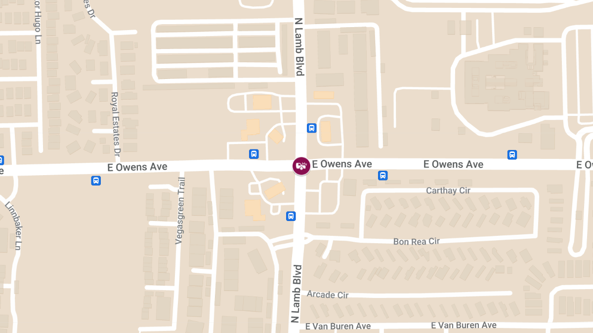 Accident with Injury at E Owens Ave & N Lamb Blvd