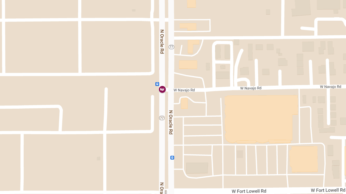 Accident with Injury at Oracle Rd & Navajo Rd