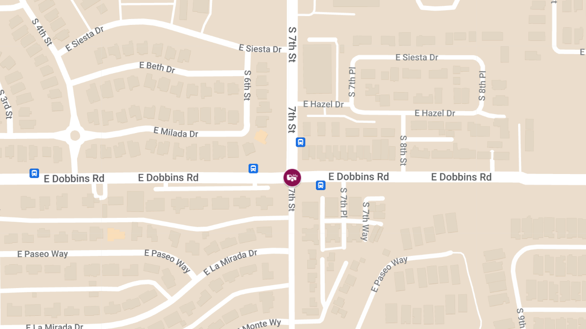 Accident with Injury on 7th St at E Dobbins Rd