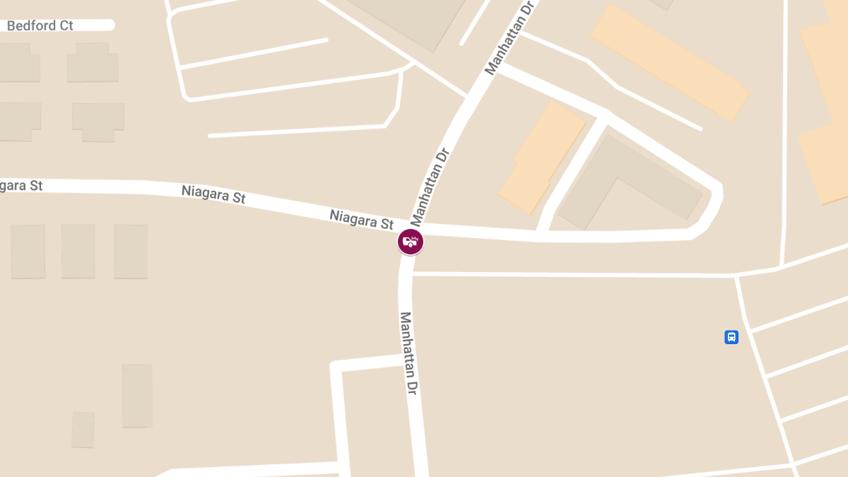 Airbag Deployment in Two-Vehicle Crash at Manhattan Dr & Niagara St