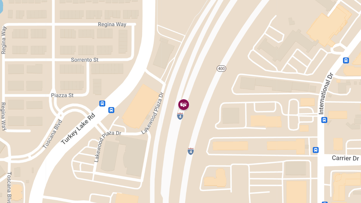 Auto Accident on I-4 WB Off-Ramp near MM62