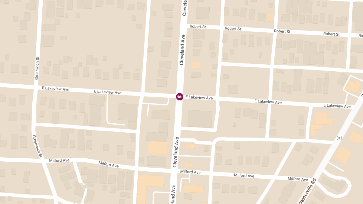 Auto Collision with Injuries at E Lakeview Ave & Cleveland Ave