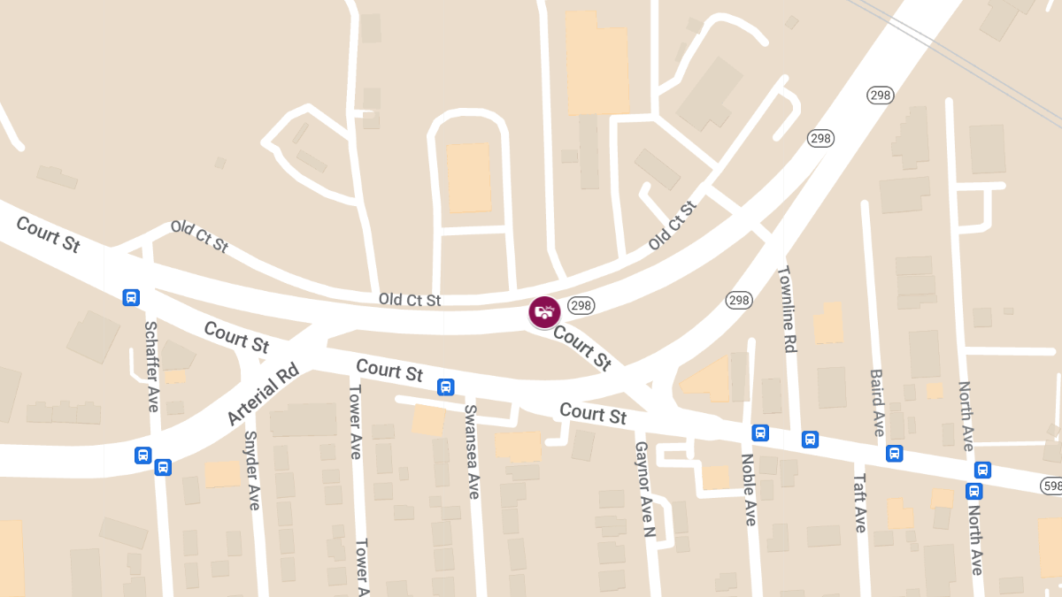 Auto Crash With Injuries on Route 298 Between Teall Ave & Arterial Rd