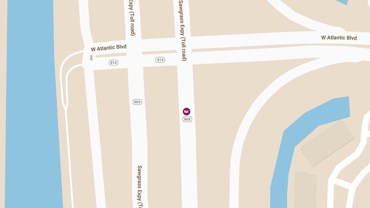Auto Crash on SR-869 Near Atlantic Blvd