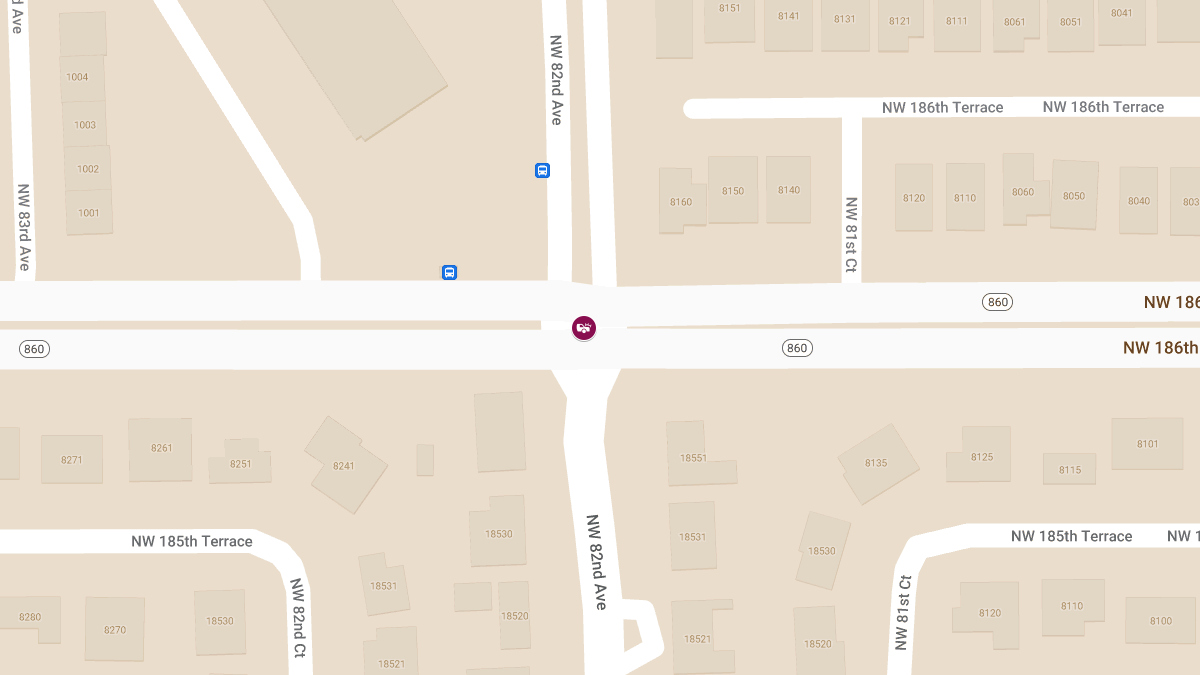 Auto Crash with Injuries at NW 186th St and NW 82nd Ave