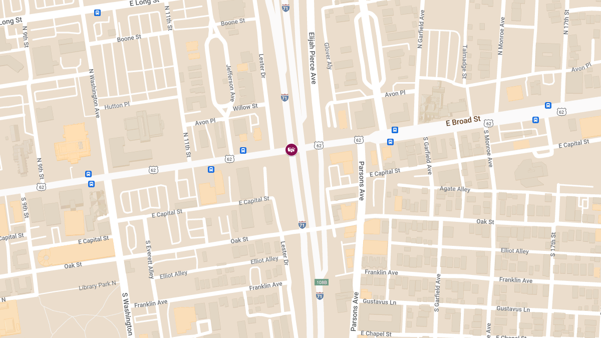 Auto Crash with Injuries on I-71 N Ramp to E Broad St