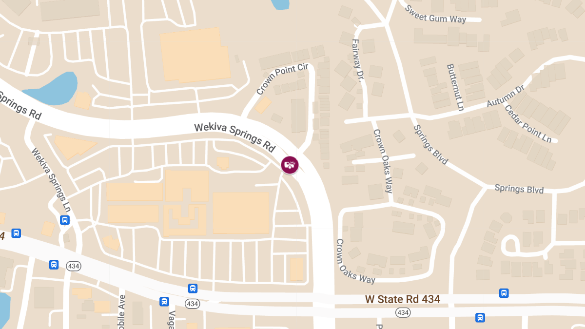 Auto Crash with Injuries on Wekiva Springs Rd at Crown Point Cir