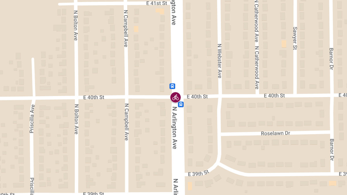 Bicyclist Injured in Collision at E 40th St & N Arlington Ave
