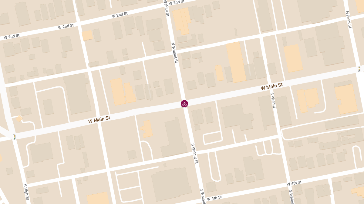 Bicyclist Struck by Car at Main St & Walnut St