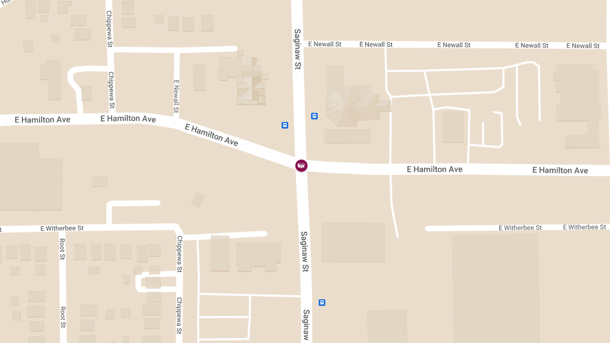 Car Accident with Injuries at E Hamilton Ave & N Saginaw St