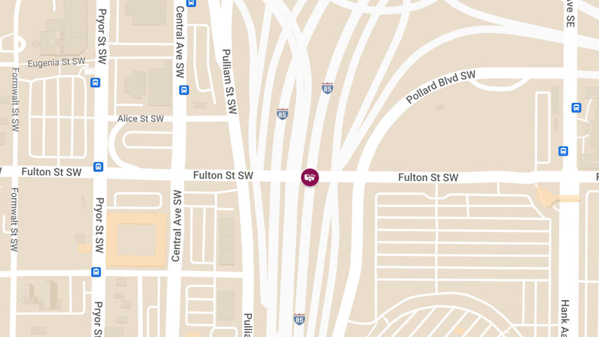 Car Accident with Injuries on I-75 N at Fulton St SW