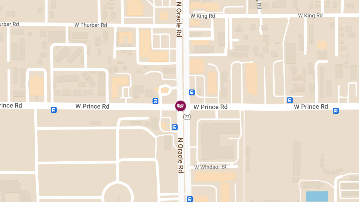 Car Collision With Injuries at N Oracle Rd & W Prince Rd