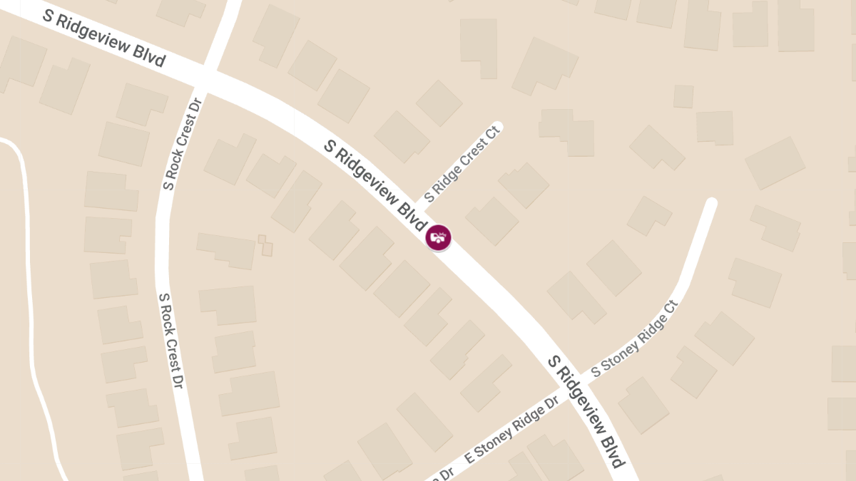 Car Collision With Injuries at S Ridge Crest Ct & S Ridgeview Blvd