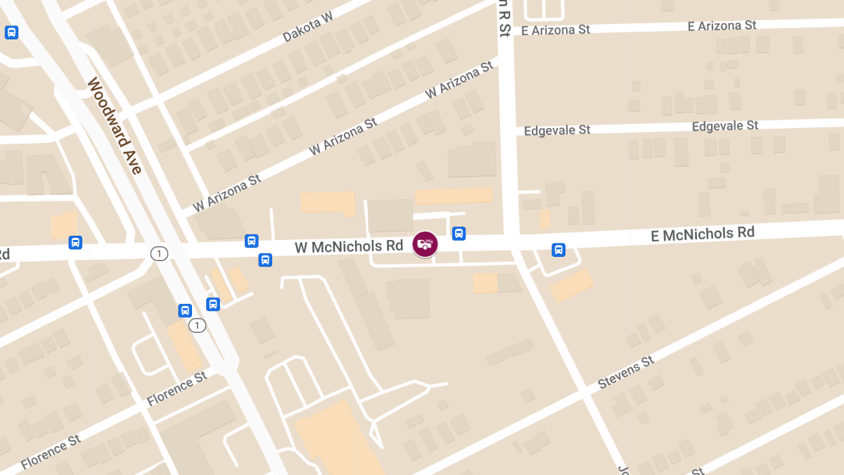 Car Collision with Injuries at 118 W McNichols Rd