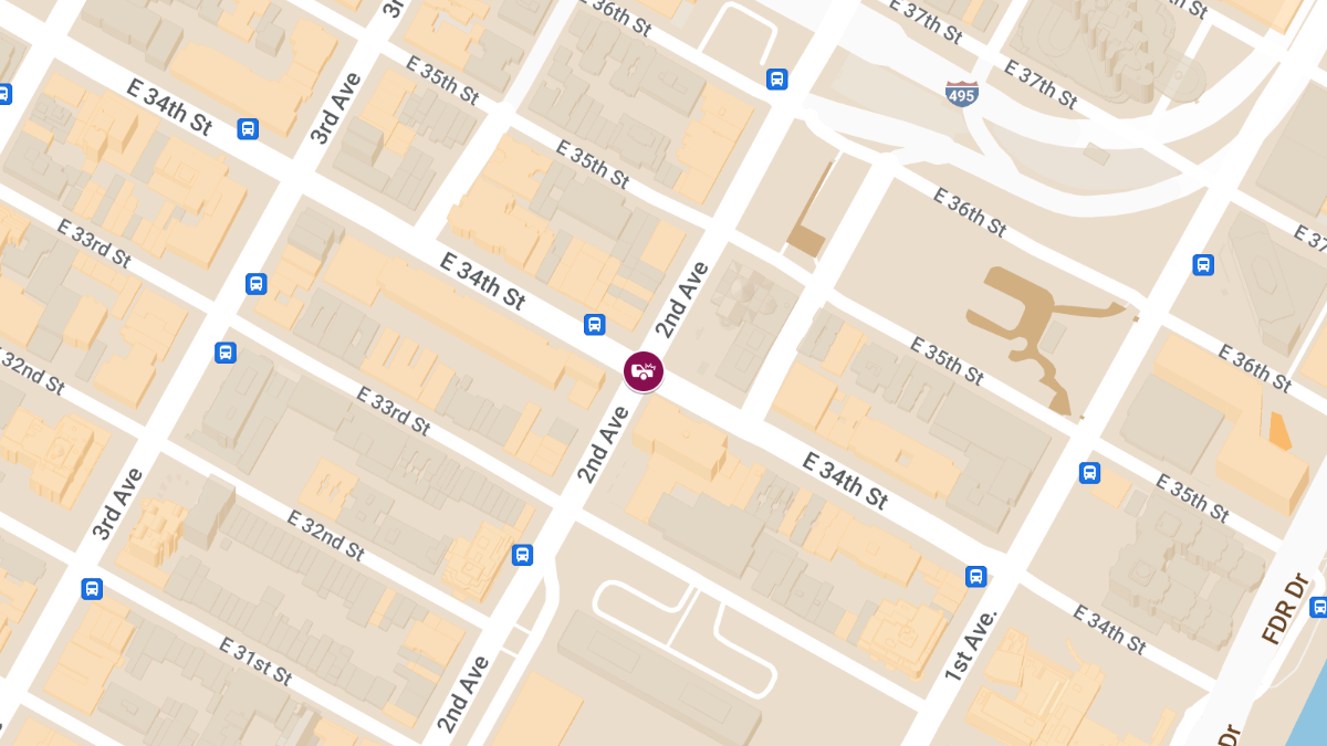 Car Crash With Injuries at E 34th St & 2nd Ave