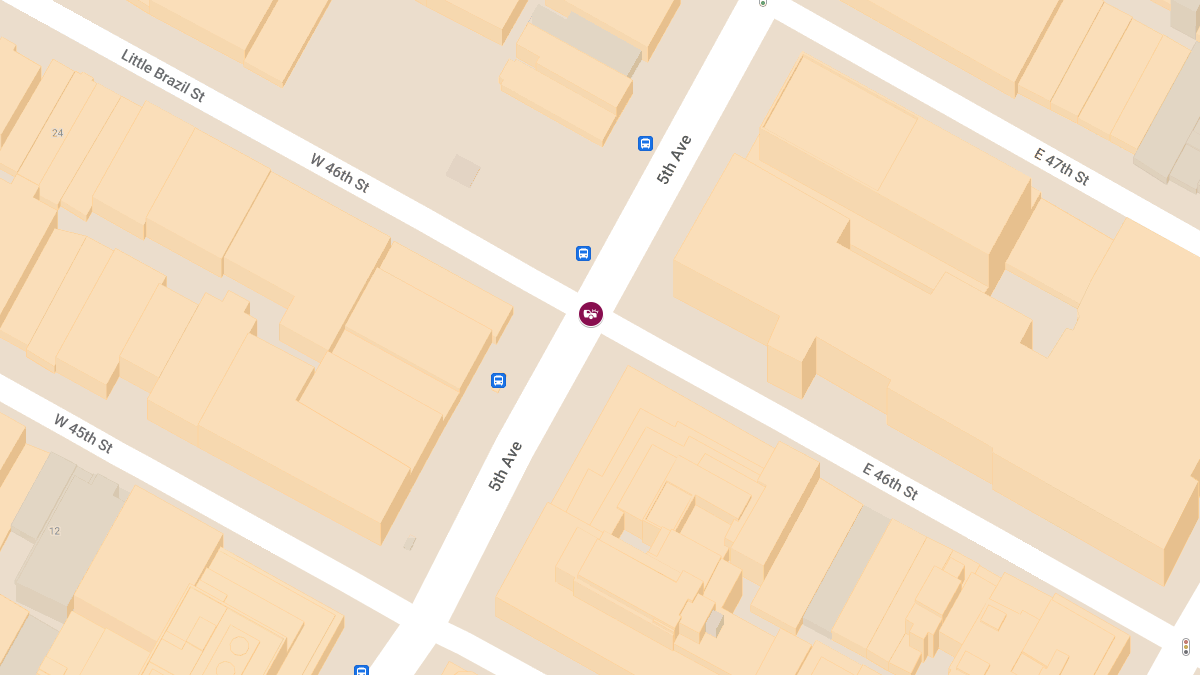 Car Crash With Injuries at E 46th St & 5th Ave