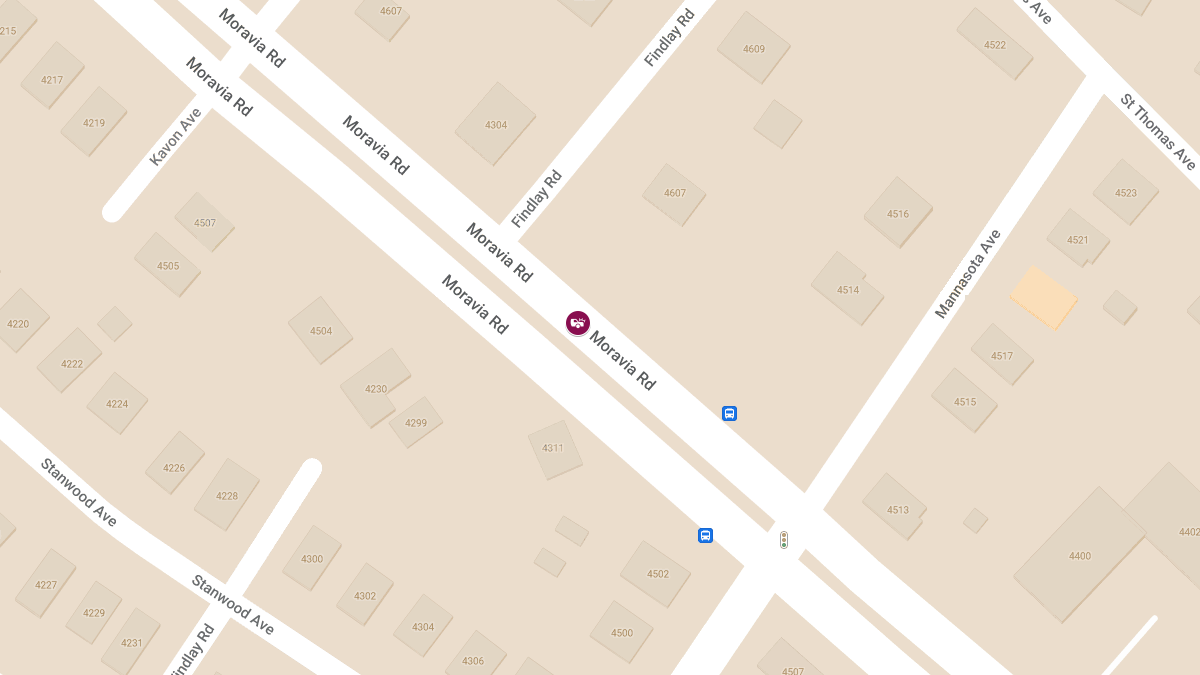 Car Crash With Injuries on Moravia Rd