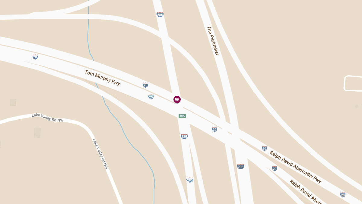 Car Crash at I-20 E & I-285 S Results in Injuries