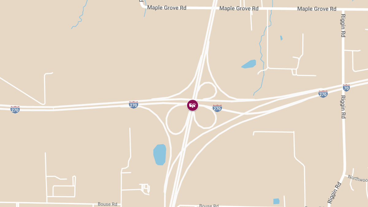 Car Crash on Interstate 55 Ramp to WB Interstate 270