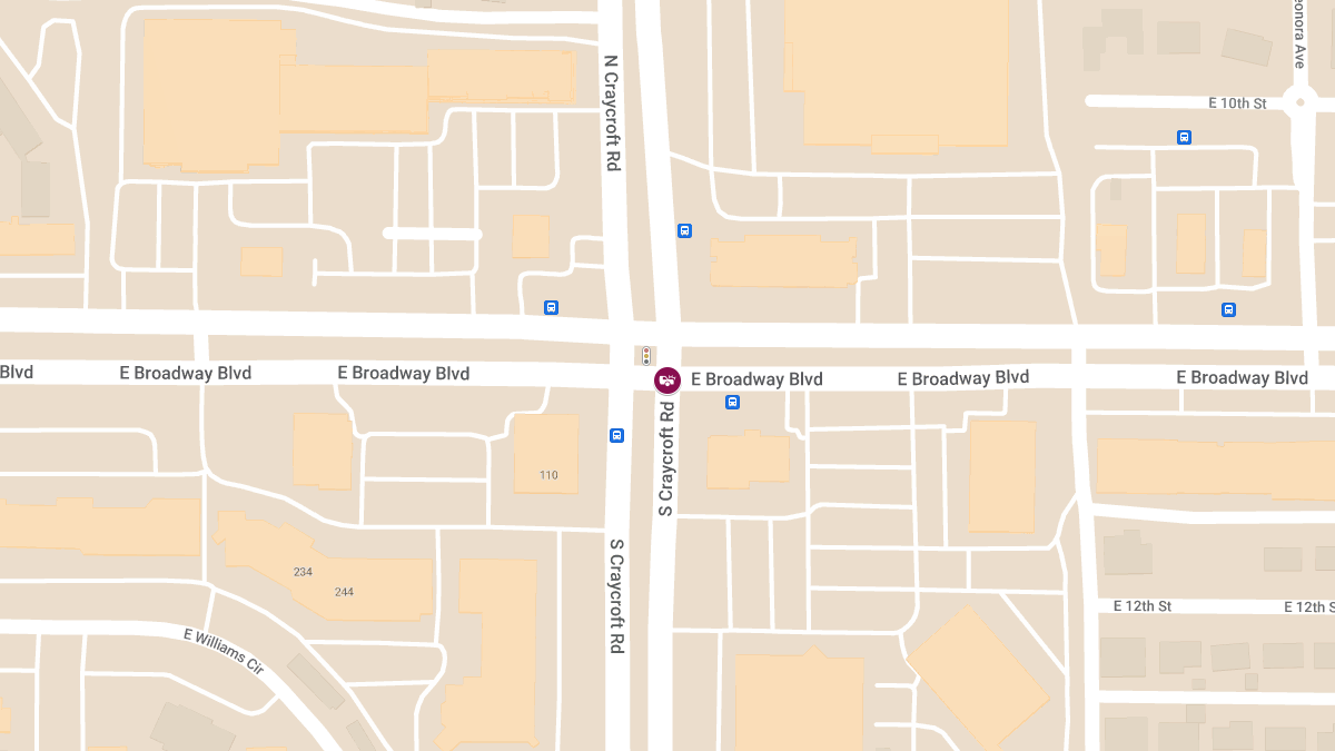 Car Crash with Injuries at Broadway Blvd & Craycroft Rd